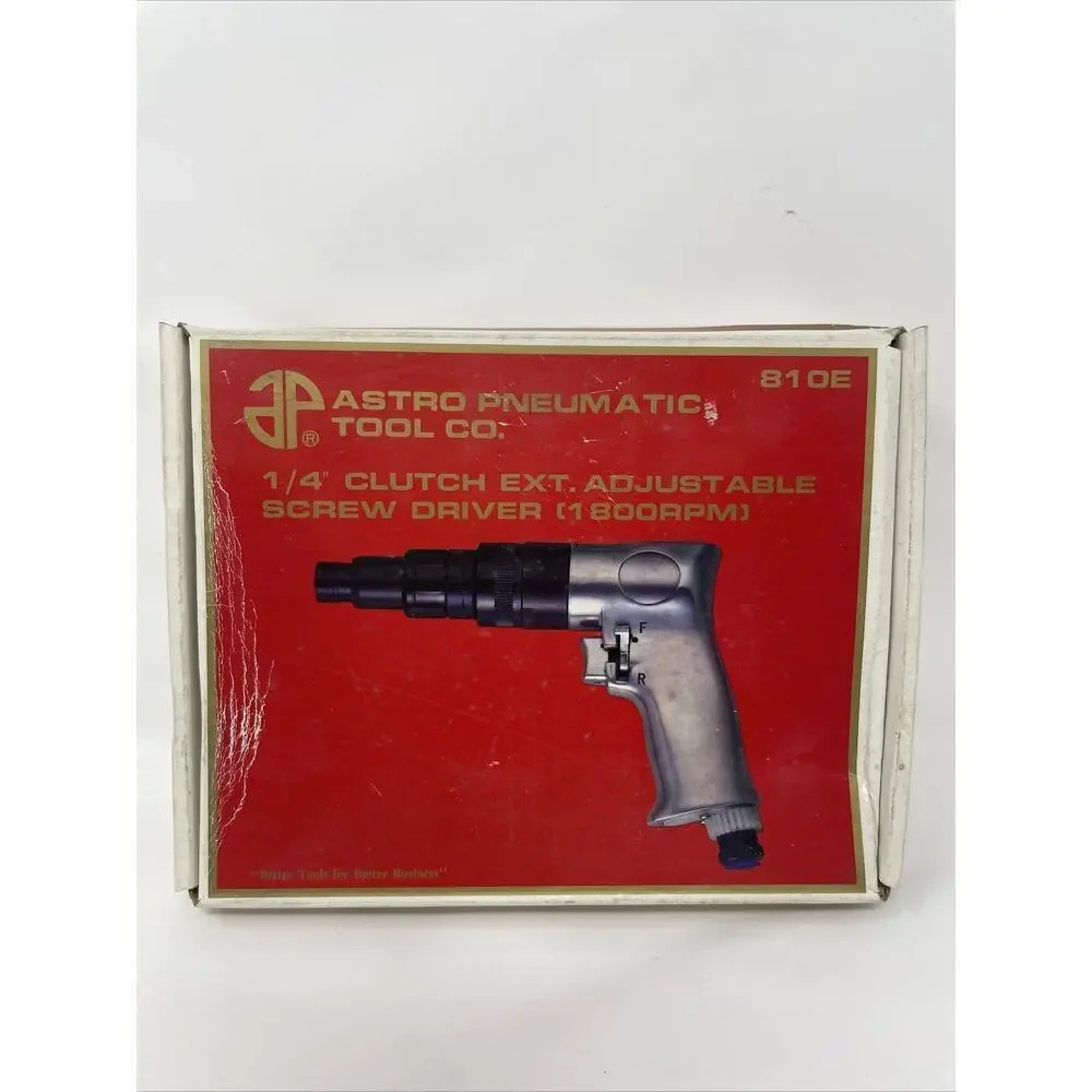 Astro Pneumatic 810E 1/4-Inch Pistol Grip Adjustable Screwdriver 1800 RPM